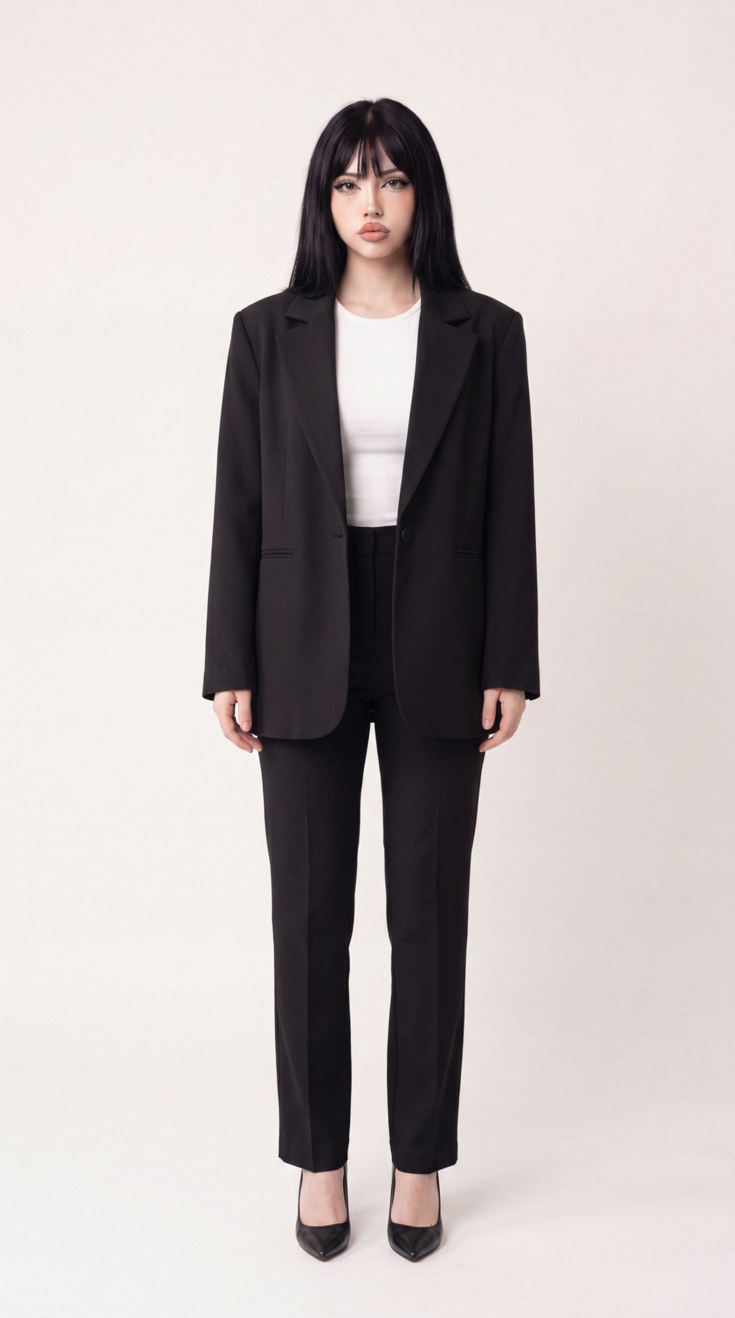 Ekru blazer ceket
